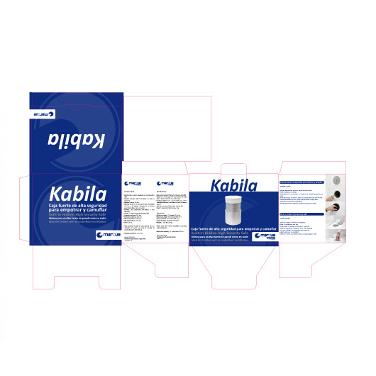 packaging caja fuerte kabila